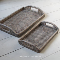 Rectangular Rattan Tray - Two Sizes