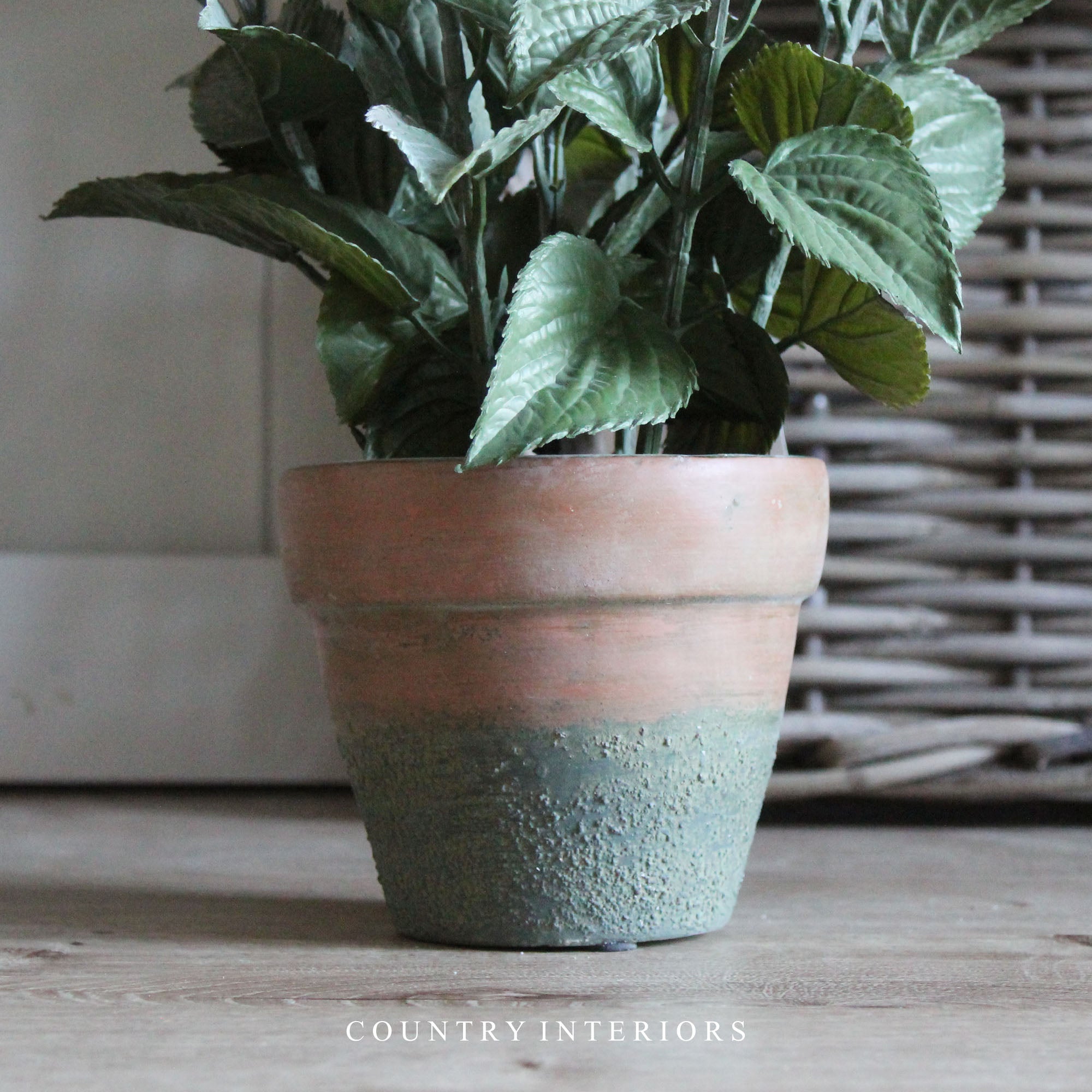 Faux Potted Salvia Plant