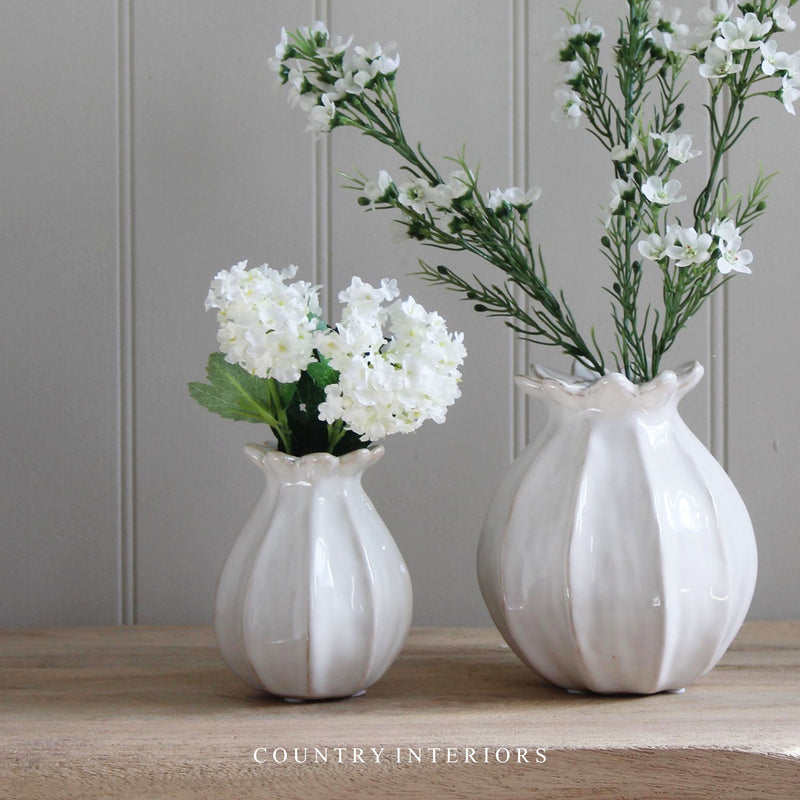 Poppy Head Vase - Two Sizes