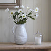 Faux Hellebore Spray in White - 62cm