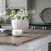 Oversized Petal Vase in Beige