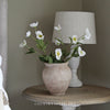 Faux Hellebore Spray in White - 62cm