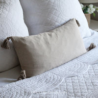 Herringbone Cushion in Taupe Feather Inner