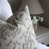 Green Floral Cushion Feather Inner