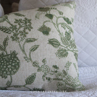 Rectangular Country Floral Cushion Feather Inner