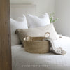 Cream Round Basket with Handles - Three Sizes