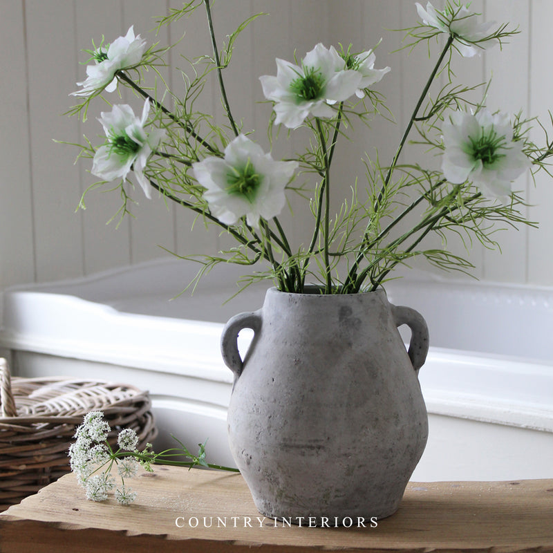 Faux Nigella Spray White - 65cm