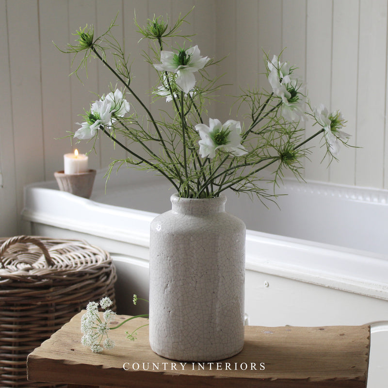 Faux Nigella Spray White - 65cm