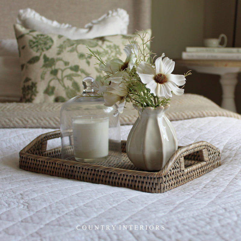 Rectangular Rattan Tray - Two Sizes