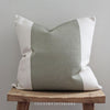 Green Stripe Cushion Feather Inner
