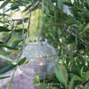 Glass Tealight Holder with Wire Hanger
