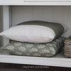 Green Stripe Cushion Feather Inner