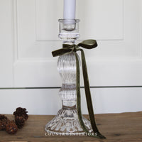 Florence Glass Candle Holder - 20cm