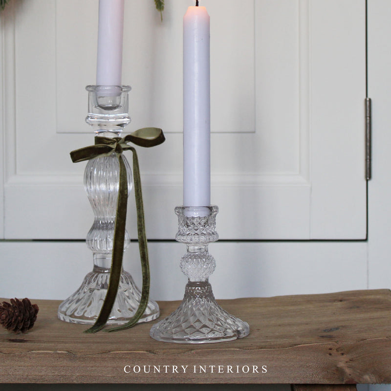 Florence Glass Candle Holder - 20cm