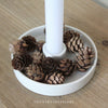 Ceramic Candle Holder in White