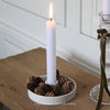 Ceramic Candle Holder in White