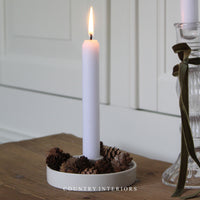 Ceramic Candle Holder in White