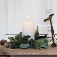 Eucalyptus & Rose Leaf Candle Ring