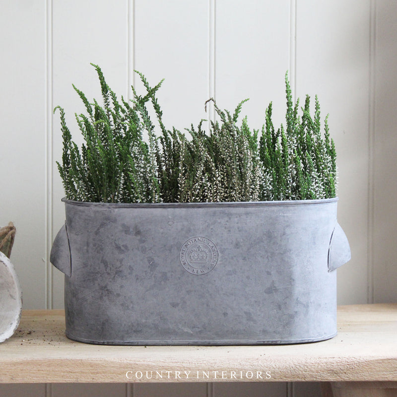 Kew Zinc Plant Pot - Oval