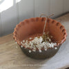 Large Terracotta Bowl with Frill Trim