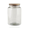 Glass Storage Jar with Wooden Lid - Height 23cm