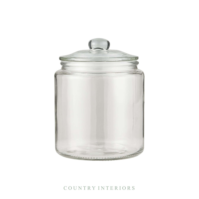 Lidded Glass Storage Jar - Two Sizes