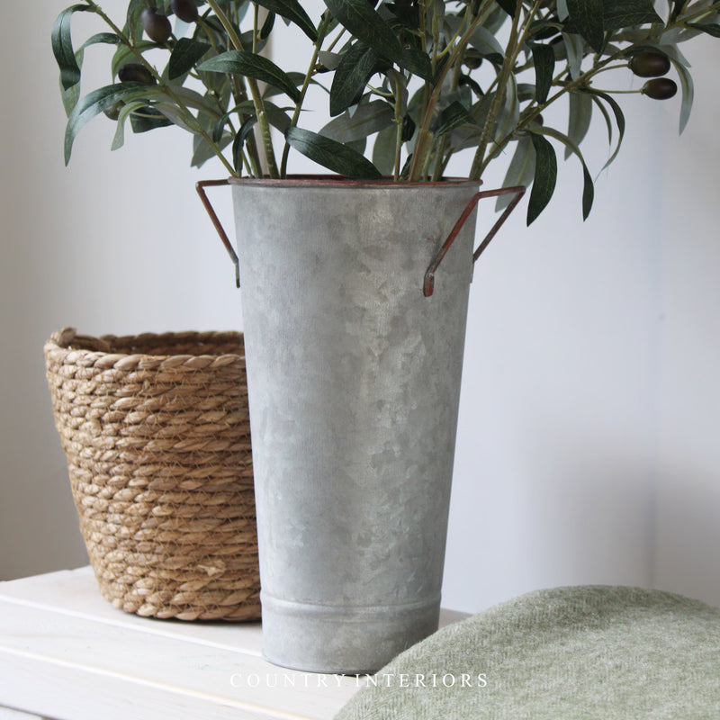 Traditional Zinc Floral Bucket