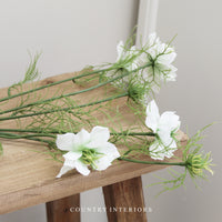 Faux Nigella Spray White - 65cm