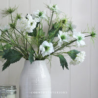 Faux Nigella Spray White - 65cm