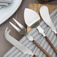Acacia Wood Cheese Knives Four-Piece Set