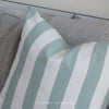 Appleton Cushion with Sage Stripe - 55x55cm
