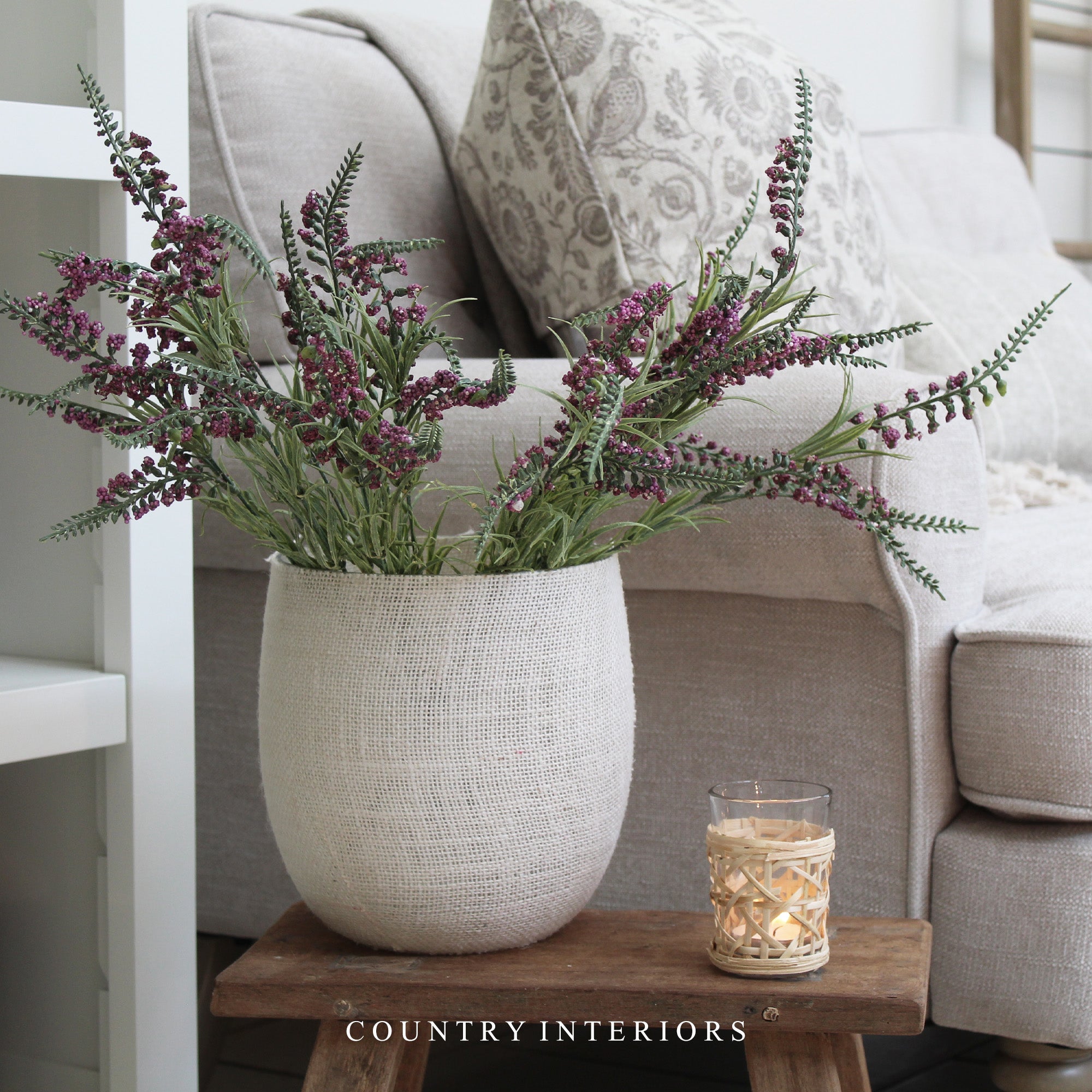 Faux Salvia Spray Pink - 54cm