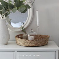 Round Natural Tray with Handles - Two Sizes