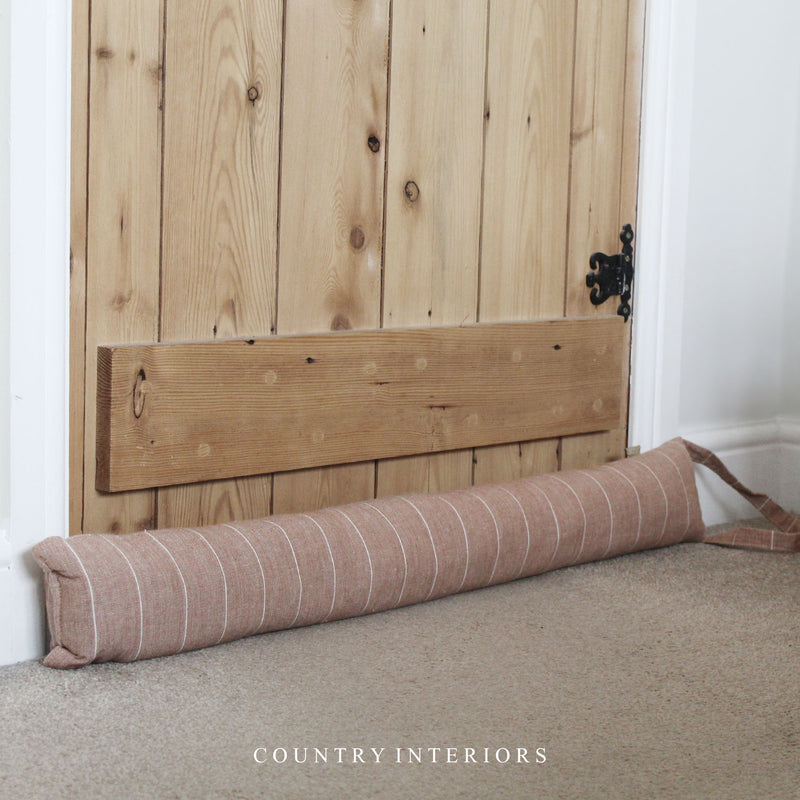 Draught Excluder with Stripes - Almond