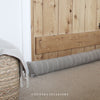 Draught Excluder with Stripes - Soft Sage