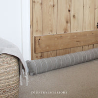 Draught Excluder with Stripes - Soft Sage