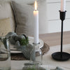 Set of Three Rustic White Dinner Candles - 18cm