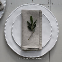 Stonewashed Linen Napkin in Taupe - Set of Four