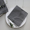 Stonewashed Linen Napkin in Charcoal - Set of Four