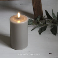 LED Pillar Candle in Sand - Various Sizes