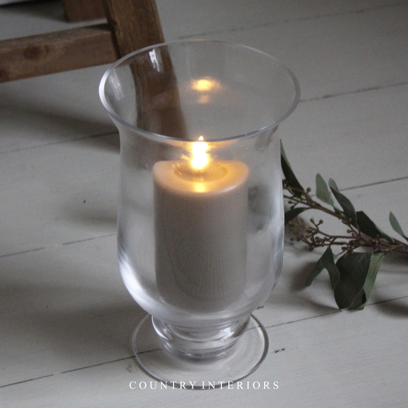 LED Pillar Candle in Sand - Various Sizes