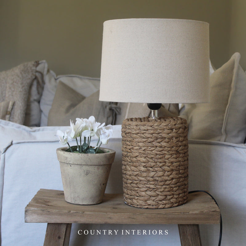 Southam Rope-Effect Lamp with Natural Shade