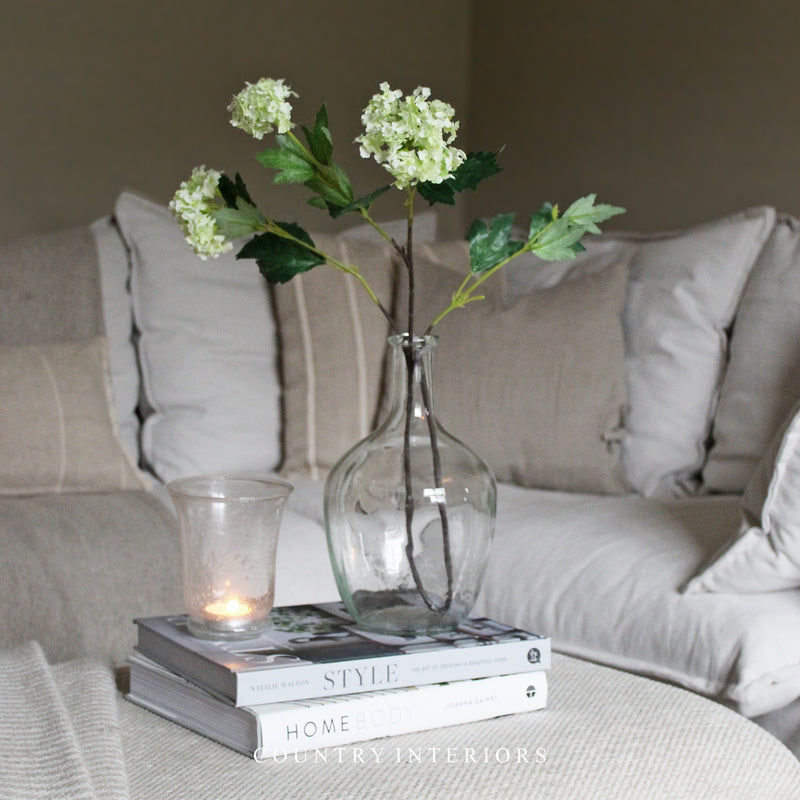 Glass Vase in Seagrass Basket