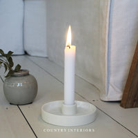 Ceramic Candle Holder in White