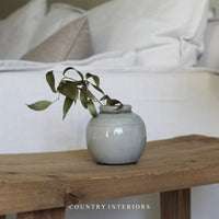 Mini Ceramic Bud Vase - Washed Green