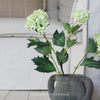Faux Snowball Viburnum Spray in Lime - 80cm