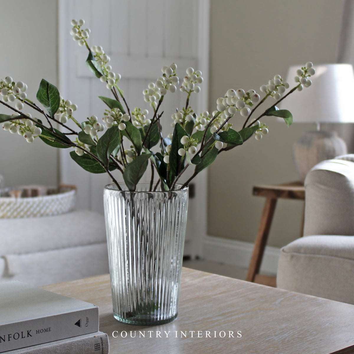 Artisan Ribbed Glass Vase