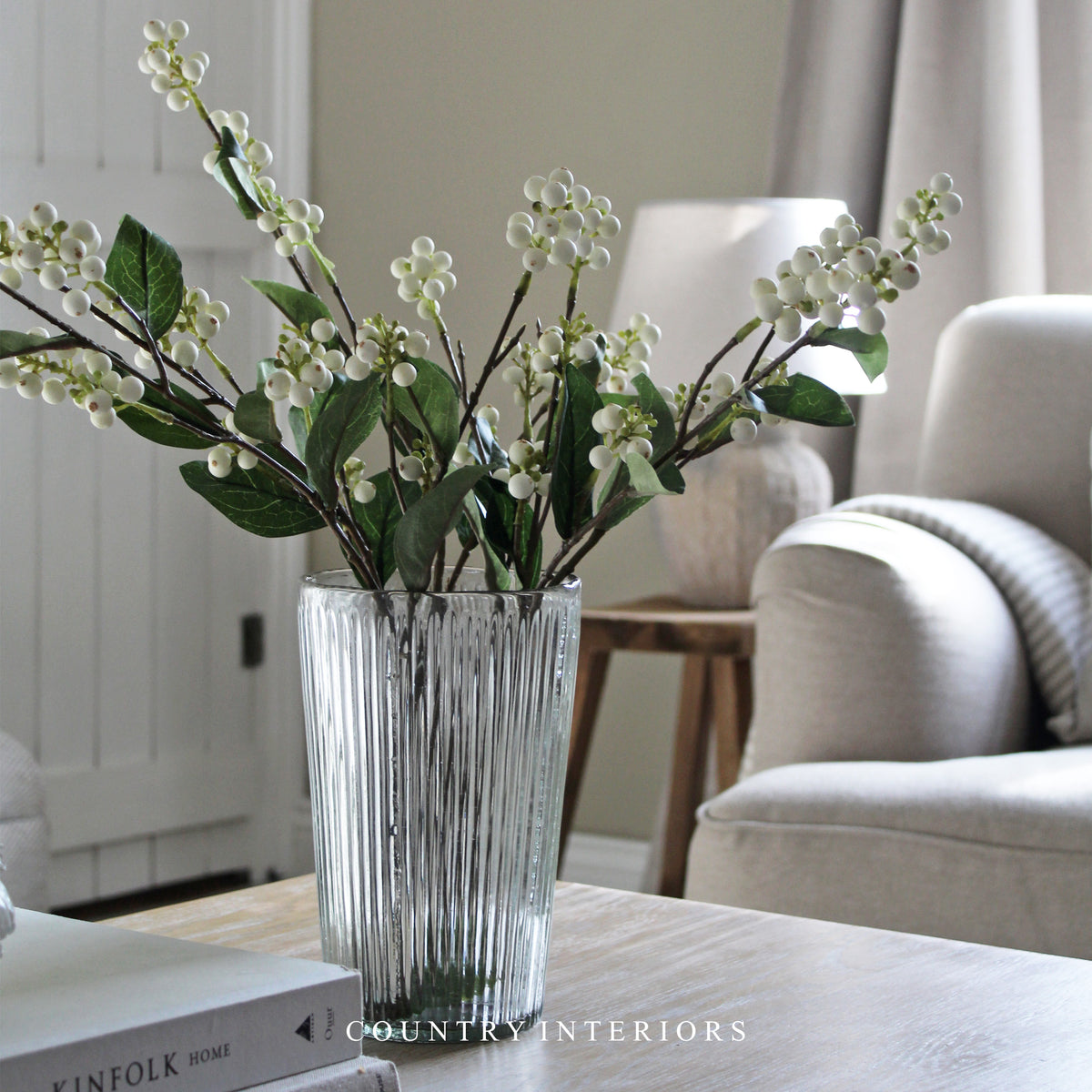 Artisan Ribbed Glass Vase