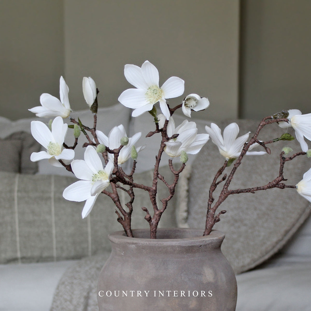 White Magnolia Stem - 40cm