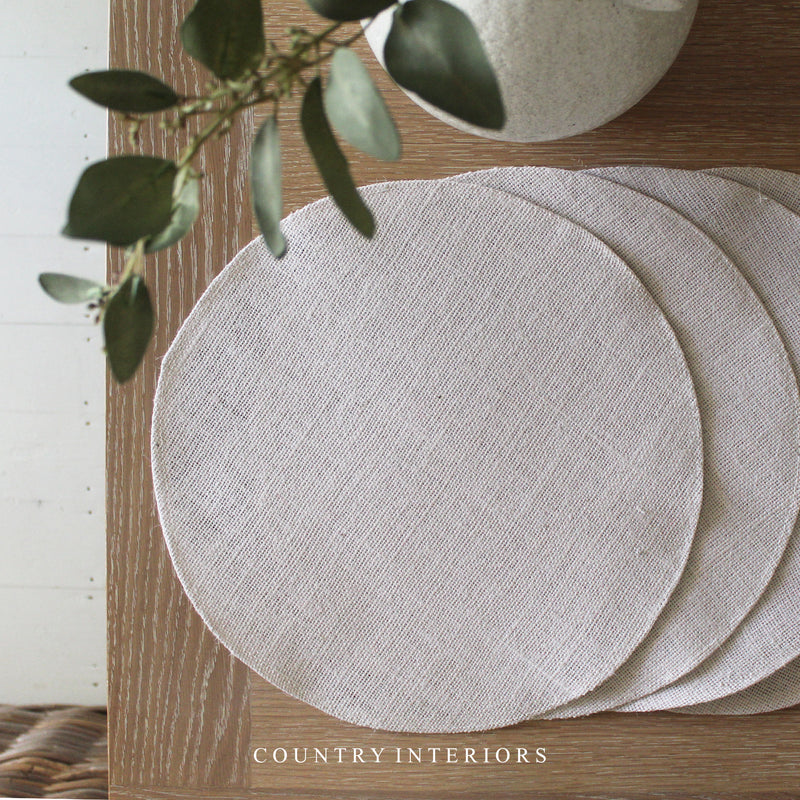 Off-White Jute Placemats - Set of Four